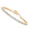 Plated 18KT Yellow Gold 4.10ctw Blue Topaz Bracelet