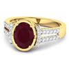 Image 2 : 14KT Yellow Gold 2.3ctw Ruby and Diamond Ring