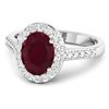 Image 2 : 14KT White Gold 2.3ctw Ruby and Diamond Ring