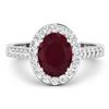 Image 3 : 14KT White Gold 2.3ctw Ruby and Diamond Ring