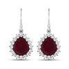 Image 1 : 14KT White Gold 3.7ctw Ruby and Diamond Earrings