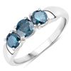 14KT White Gold 1.17ctw Blue Diamond Ring