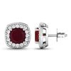 Image 4 : 14KT White Gold 2.44ctw Ruby and Diamond Earrings