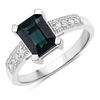 14KT White Gold 1.91ctw Green Tourmaline and White Diamond Ring