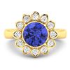 Image 3 : 14KT Yellow Gold 2.02ctw Tanzanite and Diamond Ring