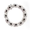Plated Rhodium 7.85ctw Black Sapphire Bracelet