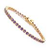 Plated 18KT Yellow Gold 4.35ctw Amethyst Bracelet