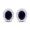 14KT White Gold 2.6ctw Blue Sapphire and Diamond Earrings