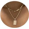 Image 1 : NEW TASISO 14K GOLD LAYERED "L" PENDANT NECKLACE