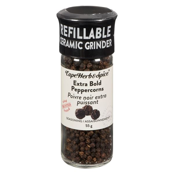 NEW CAPE HERB AND SPICE EXTRA BOLD PEPPERCORNS