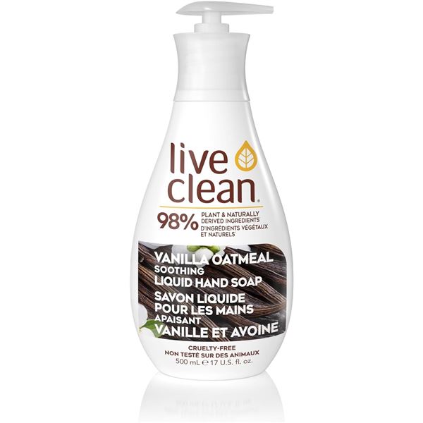 NEW LIVE CLEAN VANILLA OATMEAL SOOTHING LIQUID