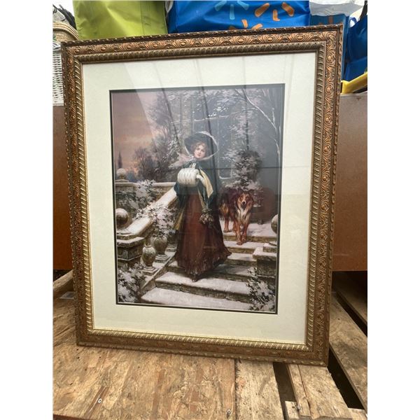 Sydney Kendrick Victorian Winter Scene Print 26x32
