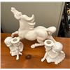 Image 1 : Ceramic Horse and Angel Candle Holders