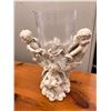 Image 1 : Acrylic Angels holding Glass Vase 11H