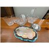 Image 1 : Crystal Highball Glasses and Baskets, Silver Plated Serving Pieces