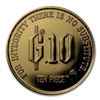 Image 2 : 1/10 oz Gold Round - Gold Standard Corporation (.800 Fine)
