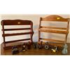 Image 1 : Wood Shelves w/ Assorted Antique Smalls 10x9