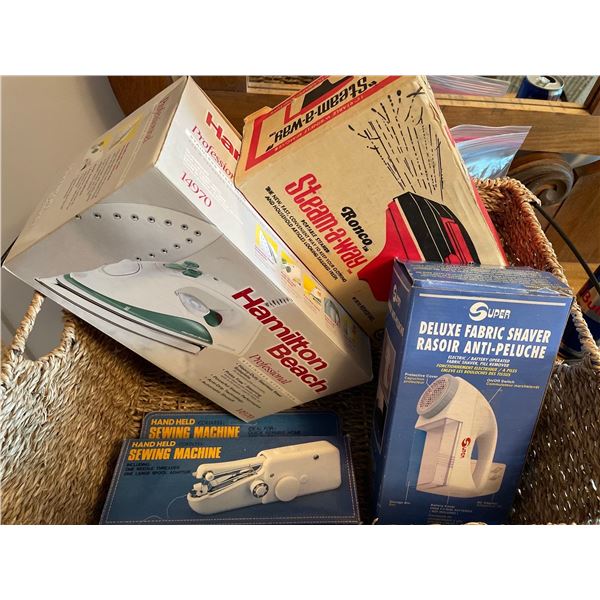 Laundry Essentials- Assorted Household Appliances Hand Held Sewing Steamer & More