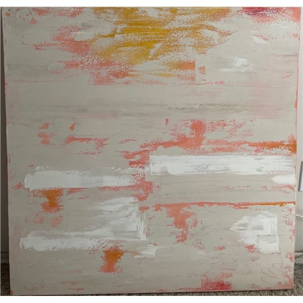 Large Minimalist Abstract Art Piece 36x36 Artist Unknown