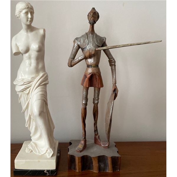 A. Santini Classic Sculpture 14T w/ Hand Carved Knight Soldier