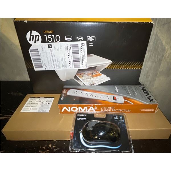 HP1510 Printer w/ Keyboard Mouse Power Bar & More
