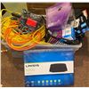 Image 1 : Hefty Box Full of New Extension Cords Cables Adaptors Testers & More