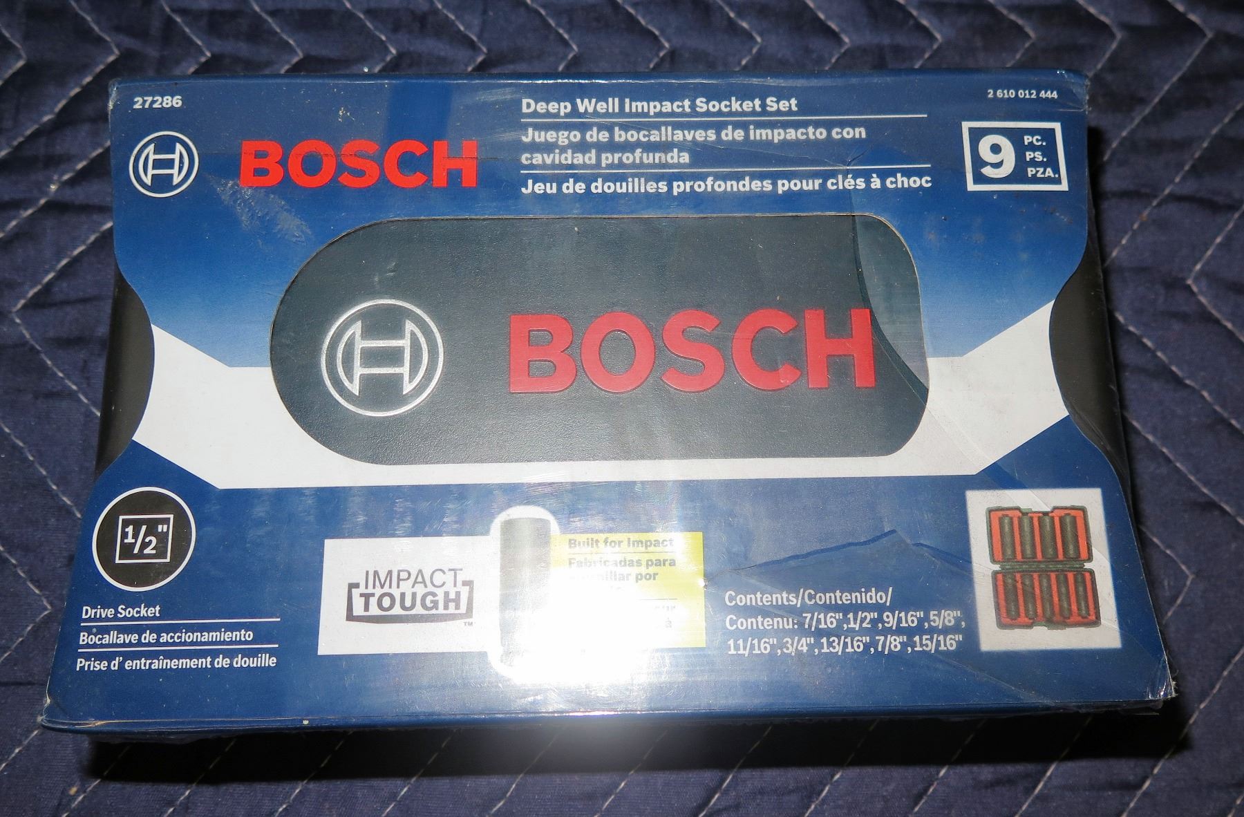 Bosch 27286 Deep Well Impact Socket Set New in Box