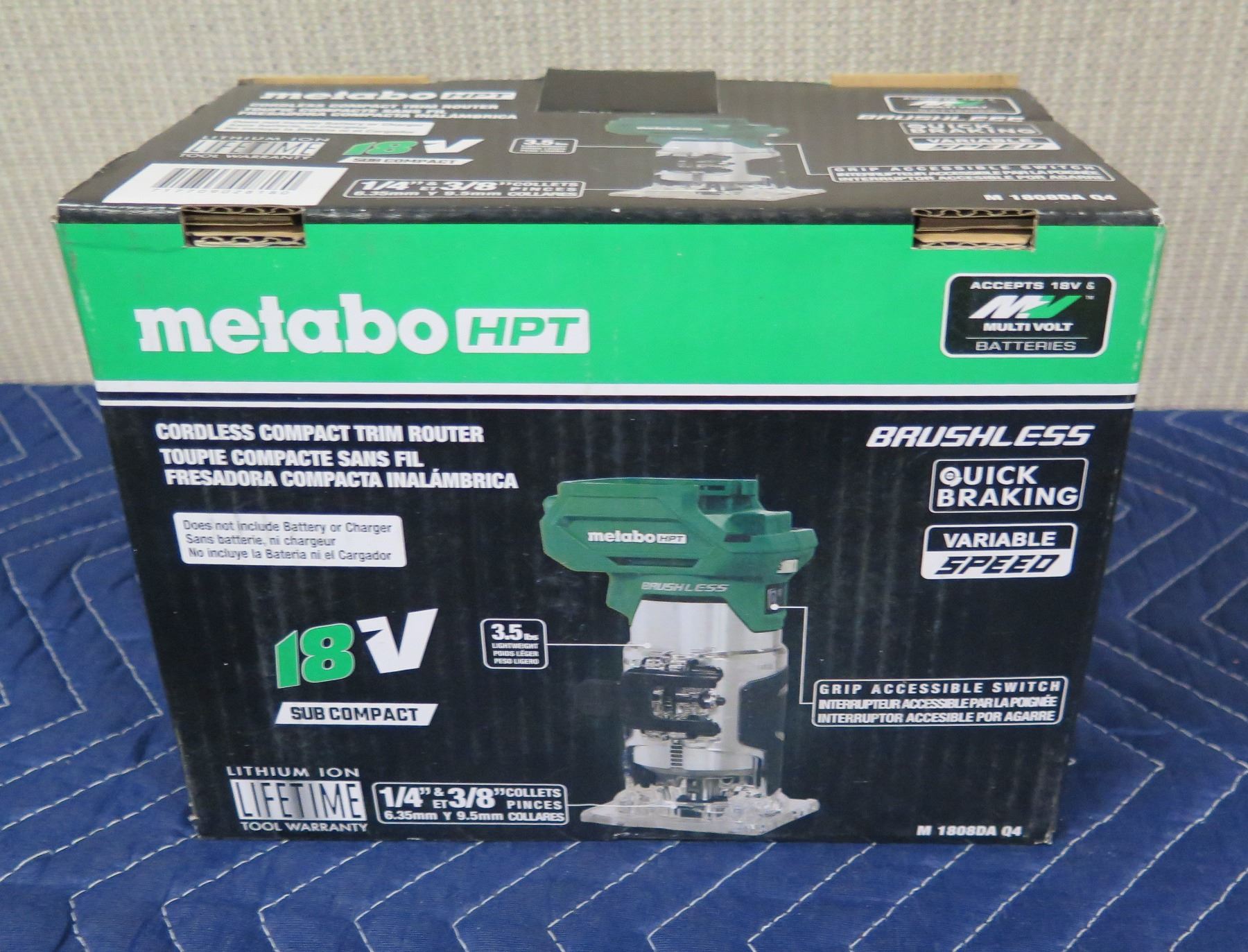 Metabo HPT M 1808DA Q4 Cordless Trim Router New in Box (Tool Only)
