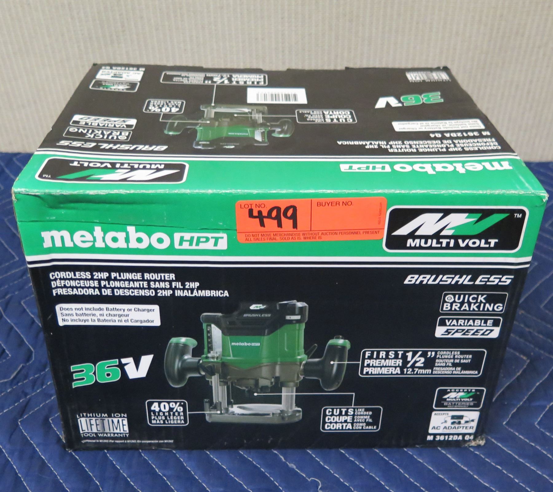 Metabo HPT M3612DA Q4 Cordless Plunge Router New in Box (Tool Only)