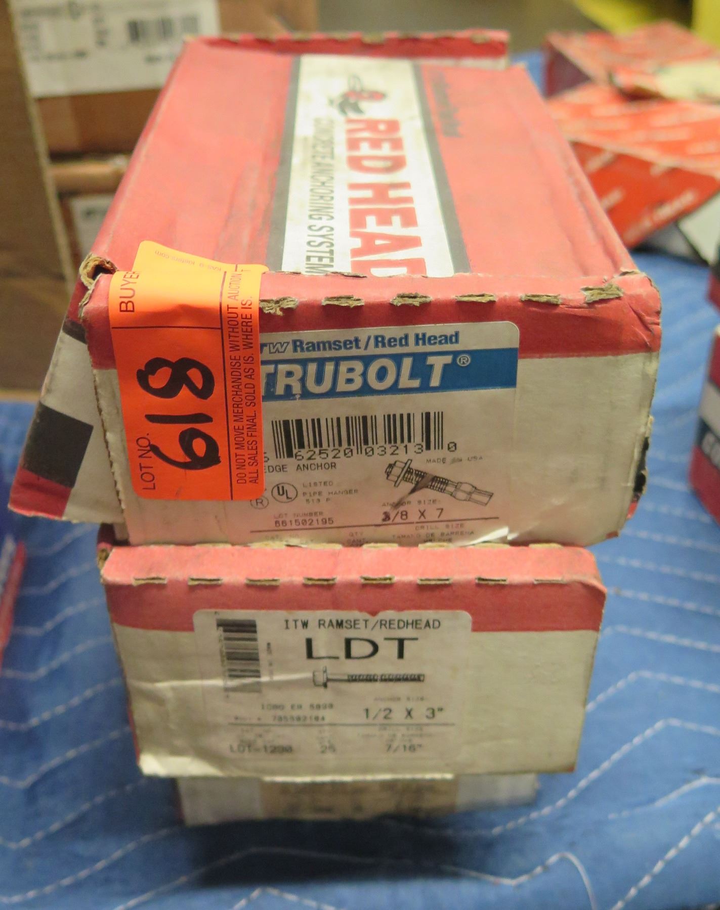 Red Ramset Qty 2 Boxes Trubolt ITW Ramset/Red Head LDT & Wedge Anchors, Misc Sizes