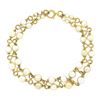 Image 1 : Vintage 14K Gold 6.75" Dual Row Graduating Pearl Figure 8 Infinity Link Bracelet