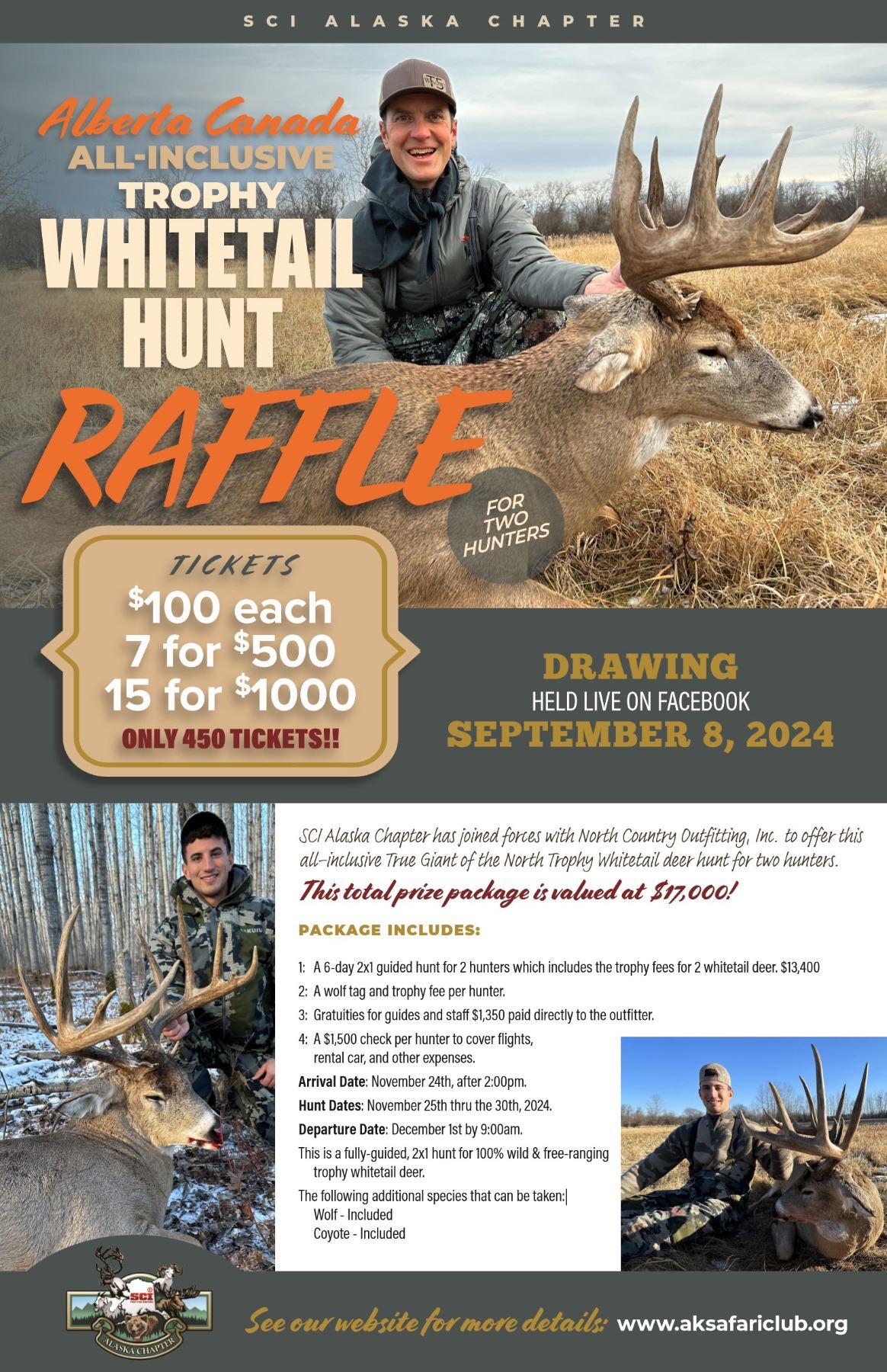Hunting Raffles 2024 Alberta All-Inclusive Trophy Whitetail Deer Hunt Raffle for 2 ...