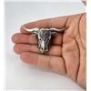 Image 1 : Sterling Silver Steer Head Scarf Slide