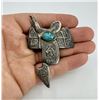 Image 1 : Sterling Trading Post Turquoise Saddle Bolo Tie