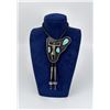Image 1 : Hopi Snake Dancer Sterling Turquoise Bolo Tie