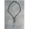 Image 2 : Sterling Silver Turquoise Abstract Bolo Tie
