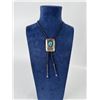 Image 1 : Navajo Sterling Silver Turquoise Bolo Tie
