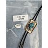 Image 4 : Navajo Sterling Silver Turquoise Bolo Tie