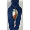 Image 1 : Santo Domingo Pueblo Mosaic Multi Stone Bolo Tie