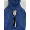 Image 1 : Ray Fierro Navajo Hammered Sterling Bolo Tie