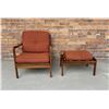 Image 2 : American Mid Century Modern Chair and Ottoman