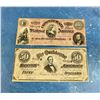 1864 Confederate $50 $100 Dollar Bills