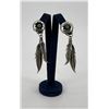 Navajo Sterling Silver Feather Earrings
