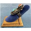 Image 2 : Navajo Sterling Turquoise Coral Ring