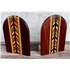 Image 1 : Montana Custom Made Inlaid Wood Bookends