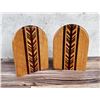 Image 1 : Montana Custom Made Inlaid Wood Bookends