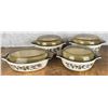 Image 1 : Pyrex England Brown Floral Vine Casserole Set