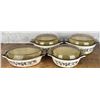 Image 2 : Pyrex England Brown Floral Vine Casserole Set
