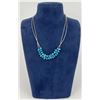 Image 1 : Navajo Liquid Silver Turquoise Necklace