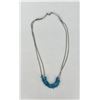 Image 2 : Navajo Liquid Silver Turquoise Necklace